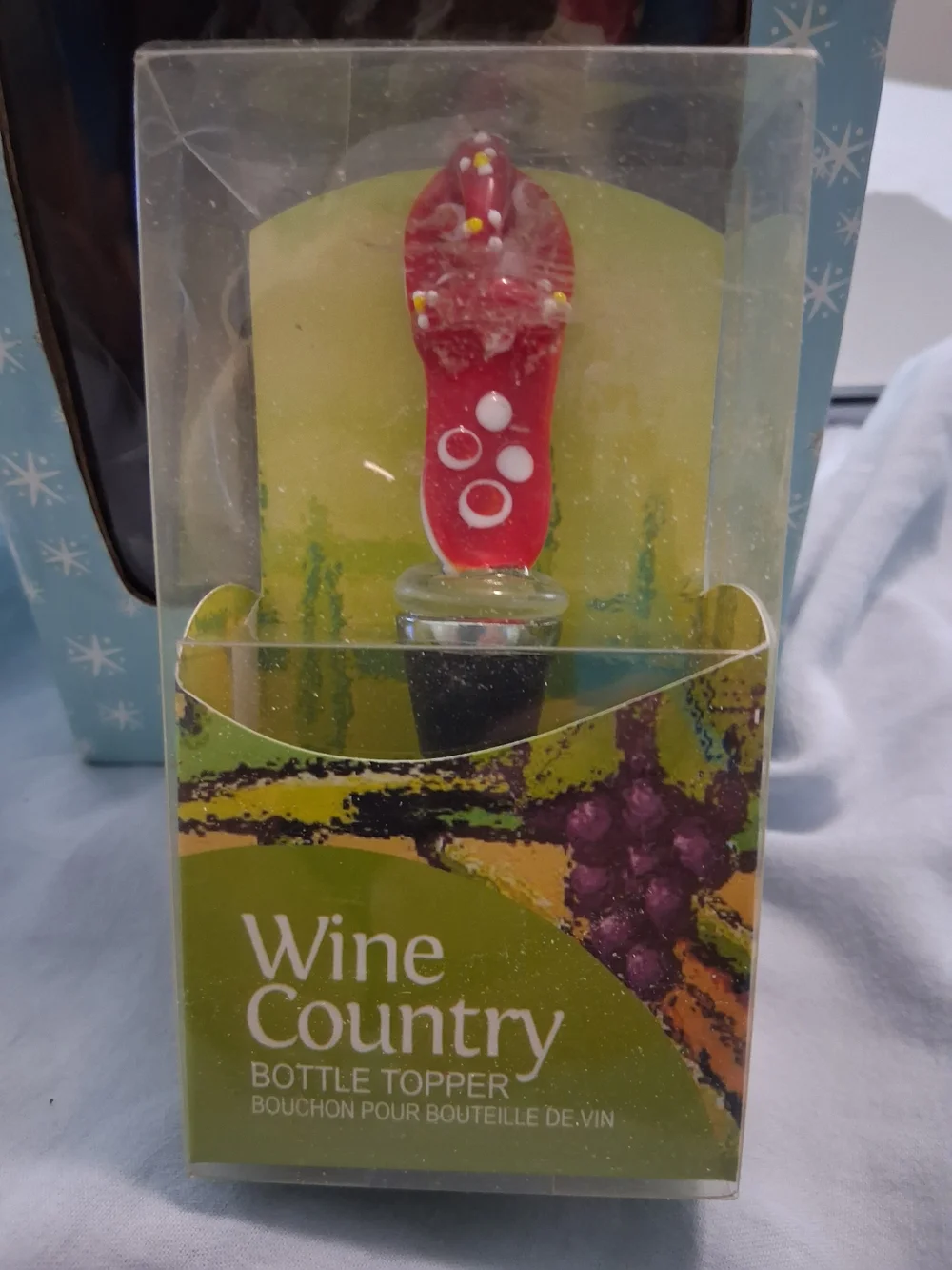 Red Sandle Glass Bottle Stopper